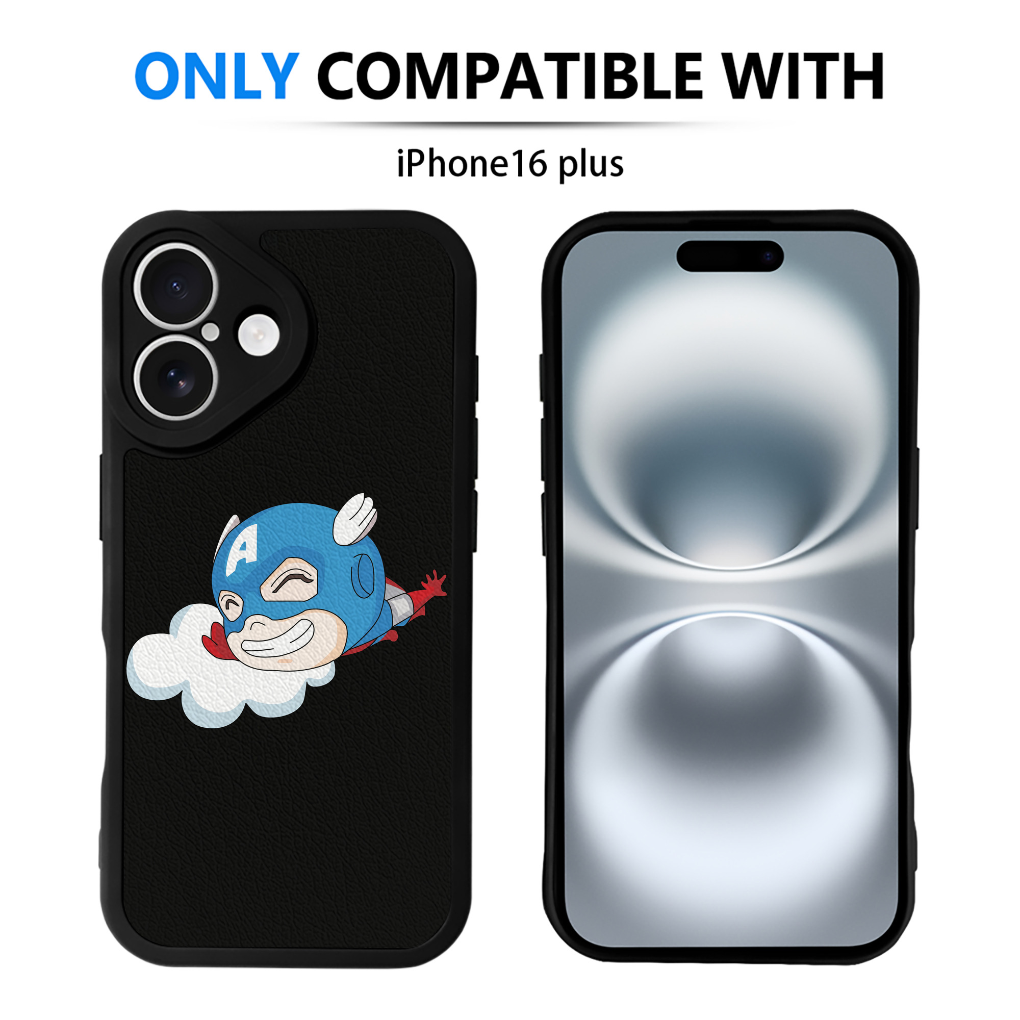 （画像用） アベンジャーズ The Avengers 【iPhone 16シリーズ対応】シリコンスマホケース（レザー調） 材質：シリコン